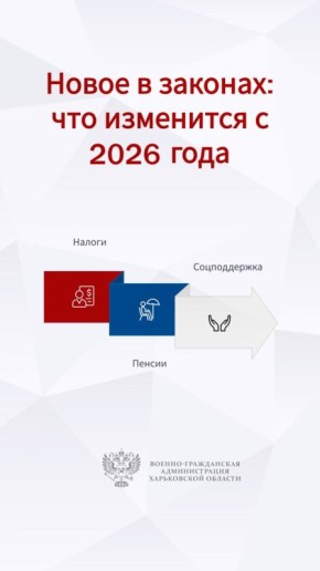 С января 2026 года в России вступает в силу ряд важных изменений в некоторых законах
