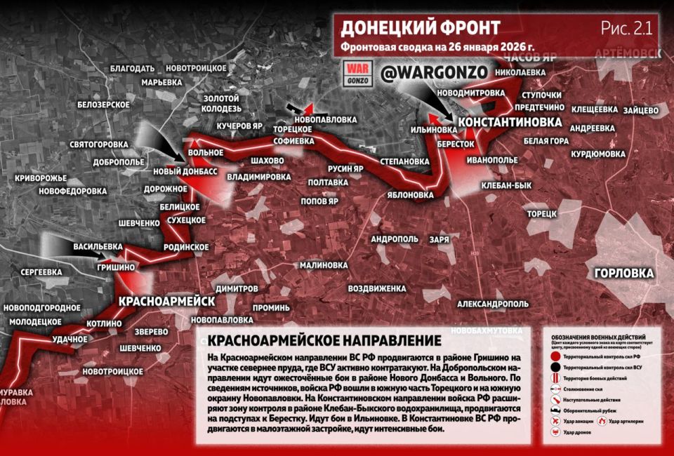 WarGonzo: Фронтовая сводка на утро 26.01.26 WarGonzo: Фронтовая сводка на утро 26.01.26
