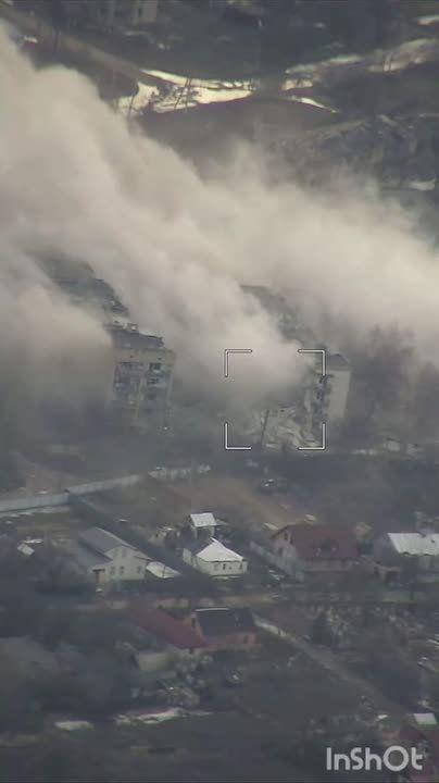 Бомбовый удар по ПВД ВСУ в н.п. Боровая, Харьковской области