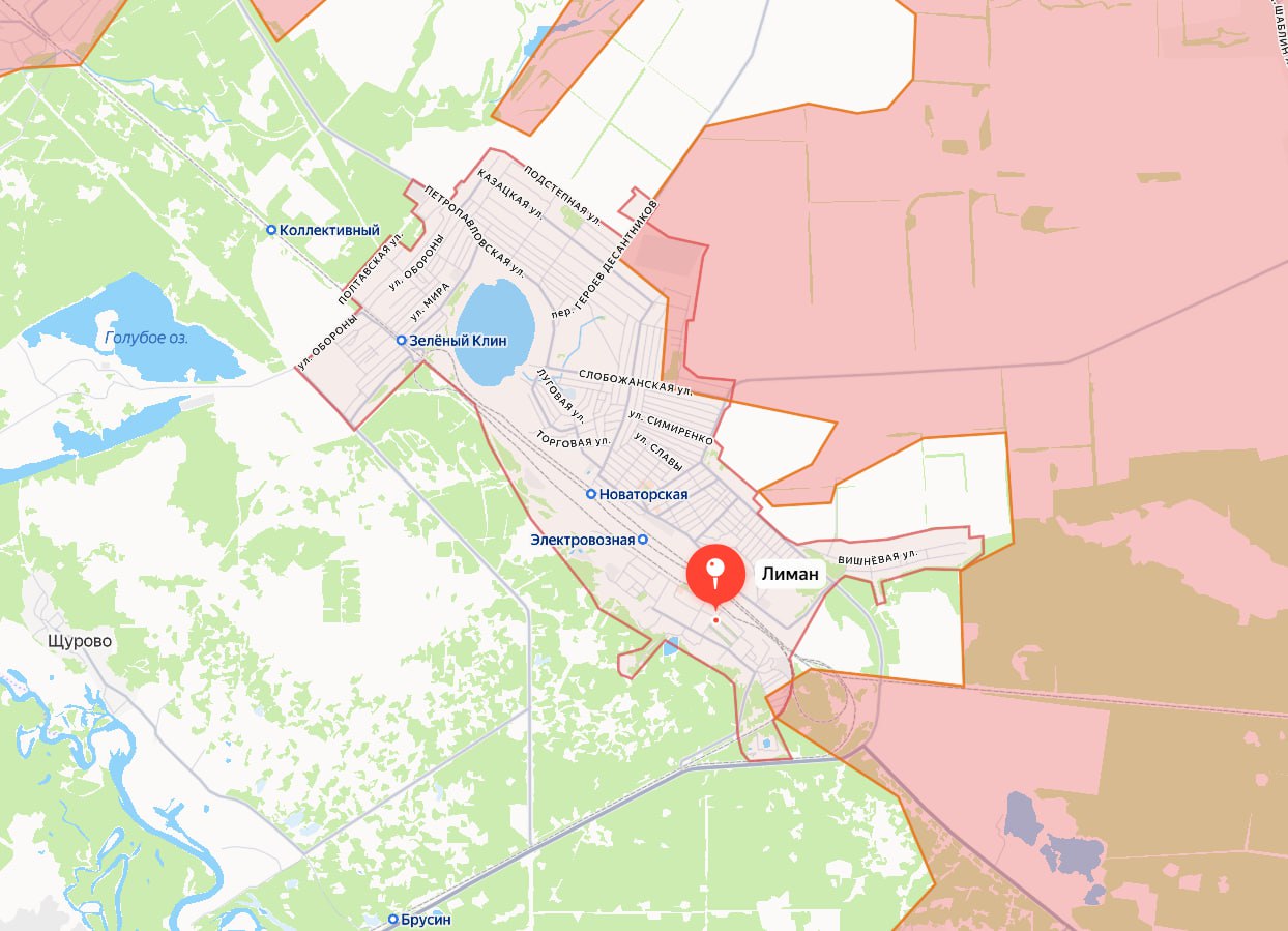 Так выглядит более половины взятой Константиновки и Лимана на публичных картах, о чем заявил начальник Генштаба ВС РФ Валерий Герасимов Так выглядит более половины взятой Константиновки и Лимана на публичных картах, о чем заявил начальник Генштаба ВС РФ Валерий Герасимов