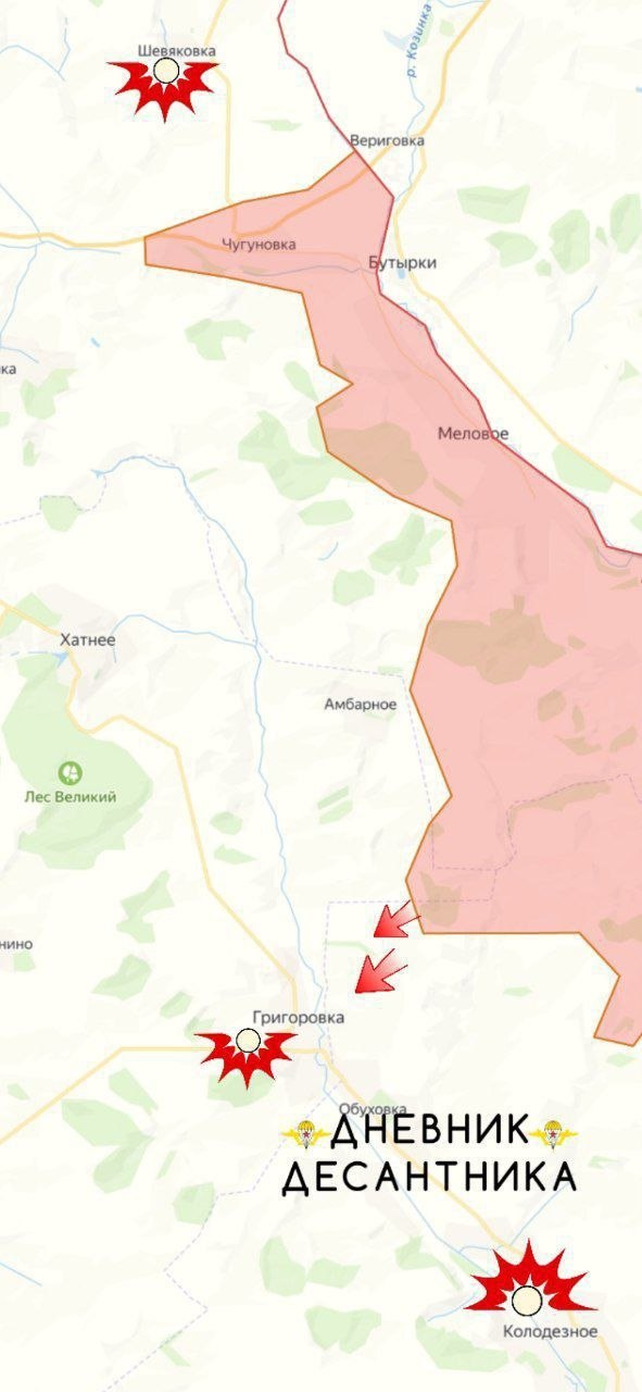 Харьковское направление ( данные от @DnevnikDesantnika)