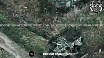 Дрон 6 армии сжег украинский MRAP под Купянском