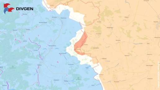 Изменения линии фронта за прошедшие сутки нанёс на карту "DivGen":