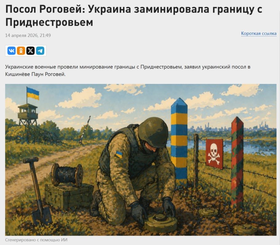 Тем временем Украина минирует стык границы с Приднестровьем Тем временем Украина минирует стык границы с Приднестровьем