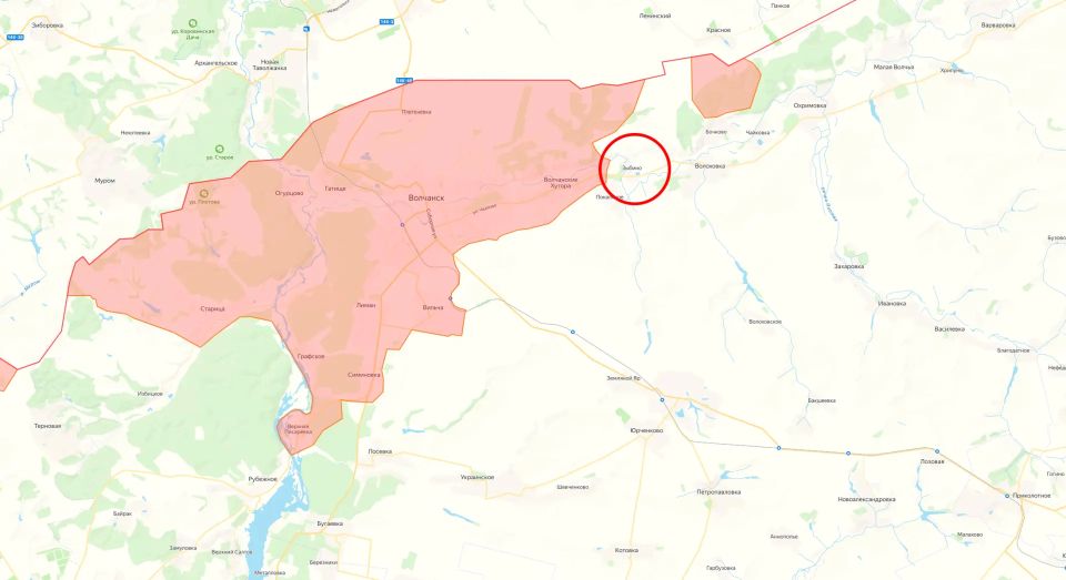 Воины Русской армии освободили населённый пункт Зыбино в Харьковской области восточнее Волчанска