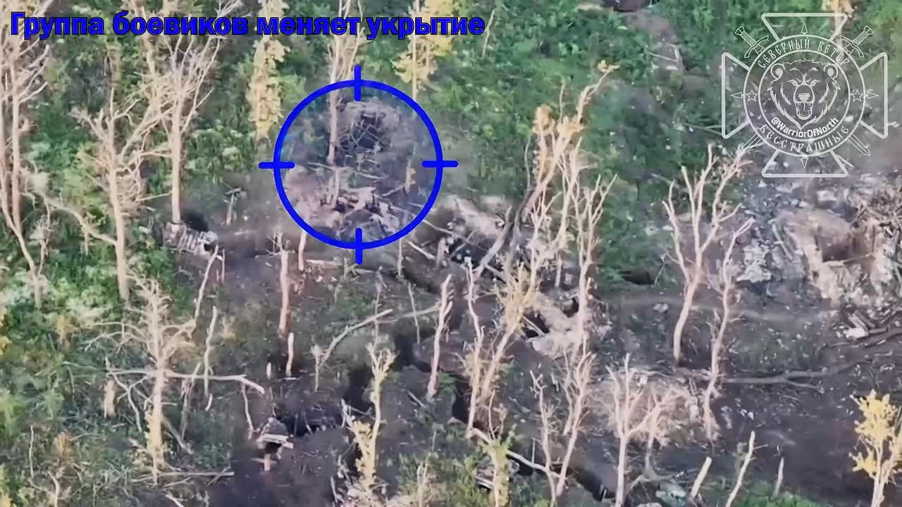 Архивные кадры: операторы FPV-дронов 11 АК уничтожают живую силу противника на опорном пункте