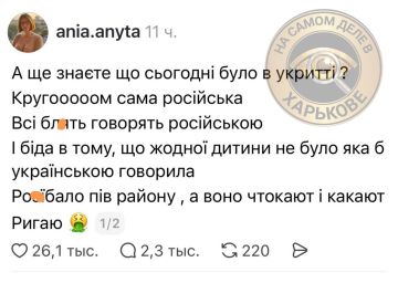 То ли ещё будет!. Мовная рагулиха раздражена тем, что вчера в киевских укрытиях все говорили по-русски