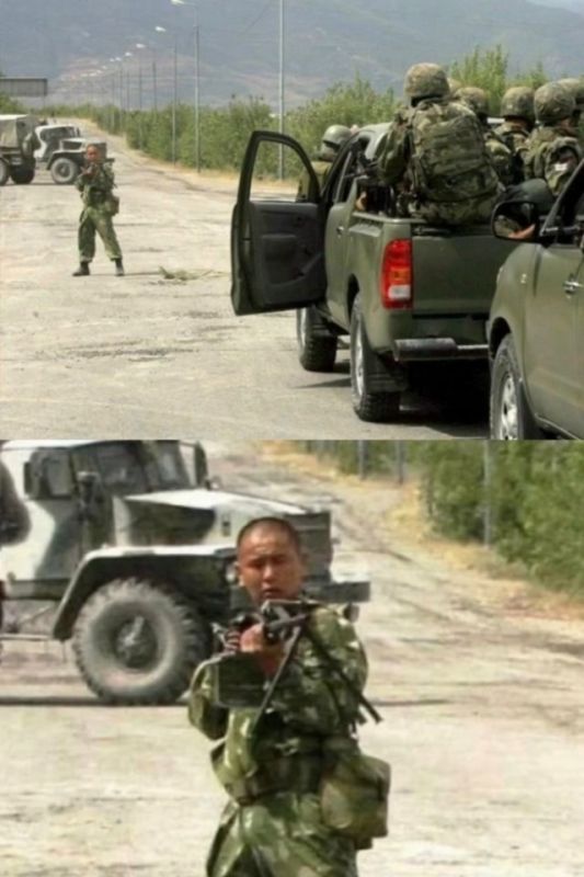 В августе 2008 года русский пулемётчик Тасболат Ибрашев, участник боевых действий в Чечне и Грузии, остановил колонну грузинских военнослужащих