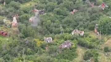 Кадры установления контроля подразделениями группировки войск "Север" над населенным пунктом Щербаковка Харьковской области публикует Минобороны РФ