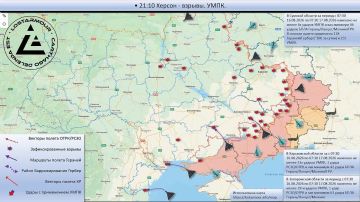 Анимированная схема ударов по территории Украины 07:30 16 августа 2026 – 07:30 17 августа 2026 года