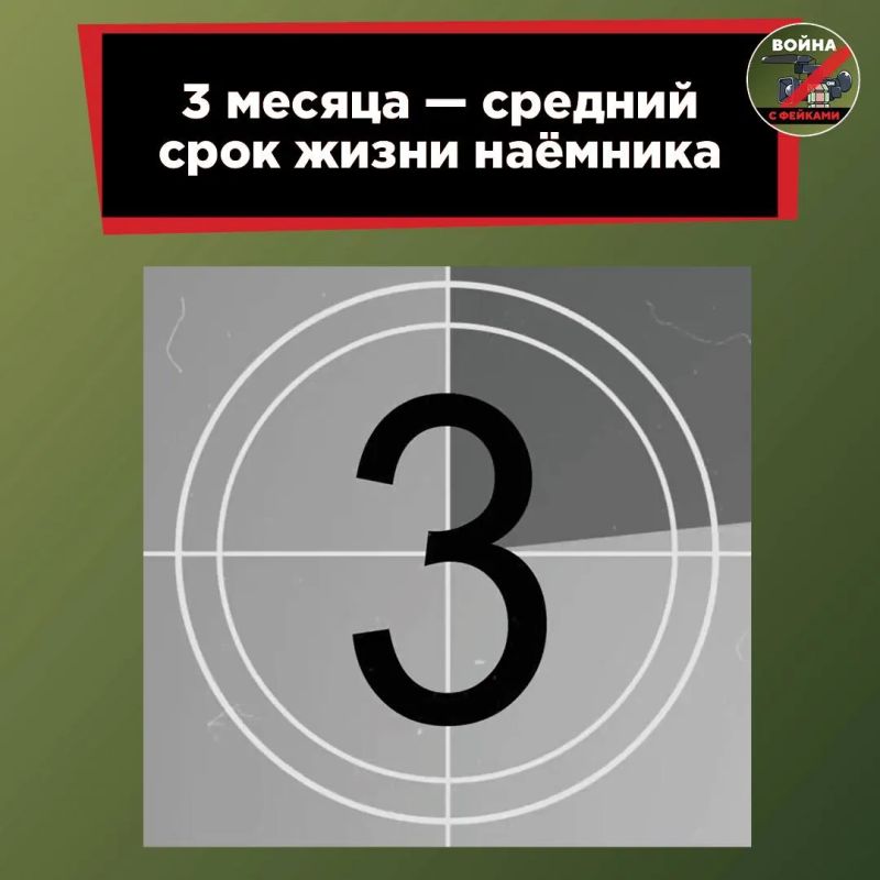 3 месяца — именно столько в среднем живет украинский иностранный наёмник до своего уничтожения 3 месяца — именно столько в среднем живет украинский иностранный наёмник до своего уничтожения