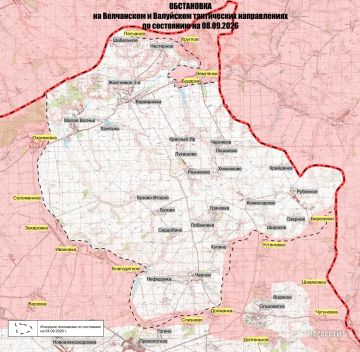 Карту котла, в который попали украинские боевики в Харьковской области, публикует ИС "Вести"
